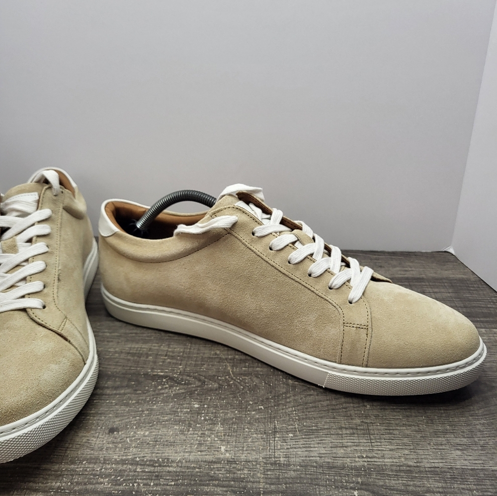 Allen Edmonds CourtSide Sneaker Sand Suede Beige Size 12 D Mens New - Picture 3 of 8